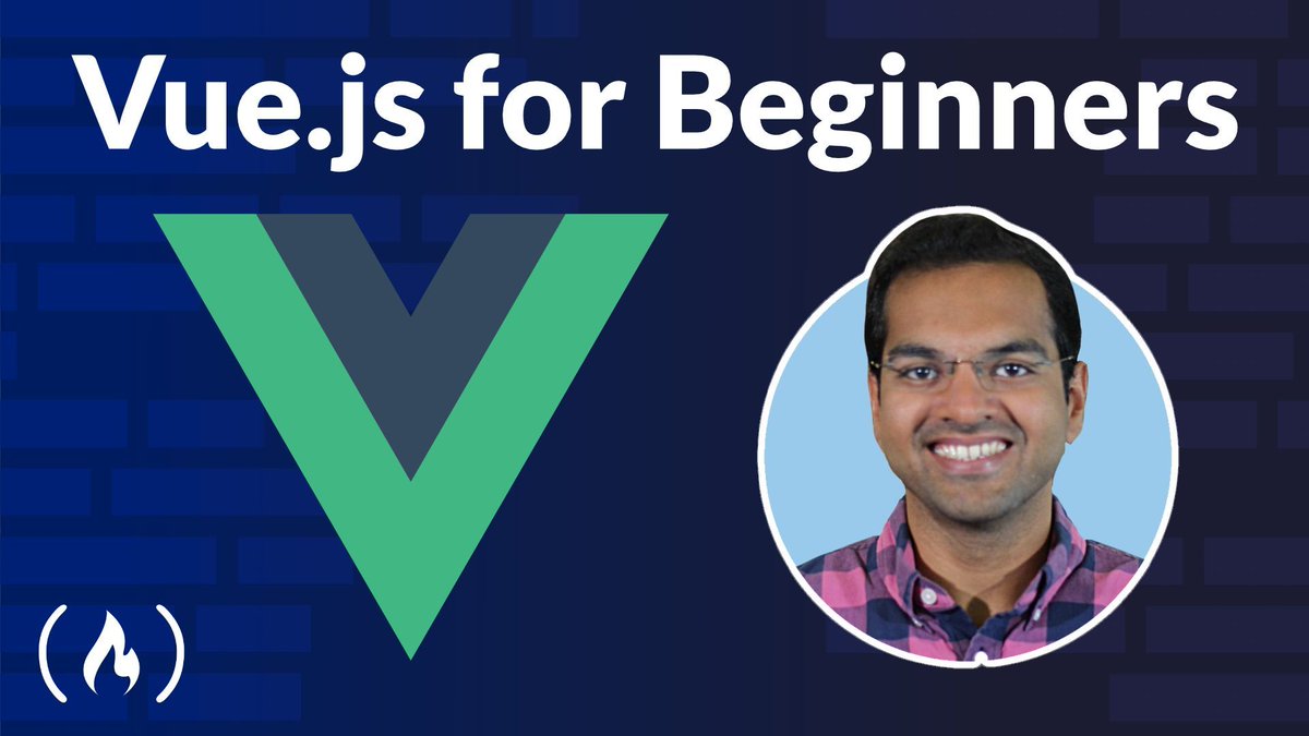 freeCodeCamp's tweet photo. Vue.js is a front-end JavaScript framework you can use to build user interfaces.

And this course teaches you how it works so you can use it in your apps.

You'll learn about reactivity, directives and styling, component architecture, dependency injection, routing, and lots more.

https://t.co/O1CzfWuByB