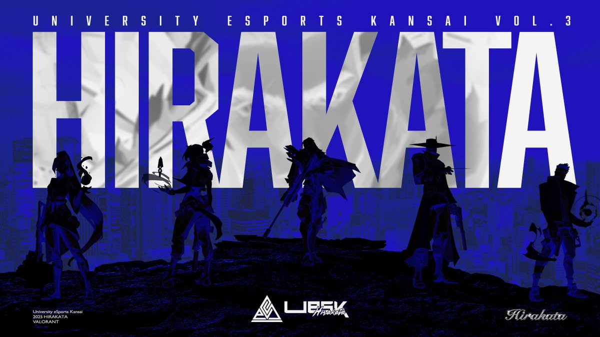 UeSK_Official's tweet photo. 【第3回 University eSports KANSAI HIRAKATA】

第3回 UeSK HRKT 開催決定🔥

Aim for the top in Kansai.

エントリー開始：8月18日 18:00～

詳細情報の発表をお待ちください！
#UeSK #VALORANT #eSports #大学生 https://t.co/A0FMntk8dy