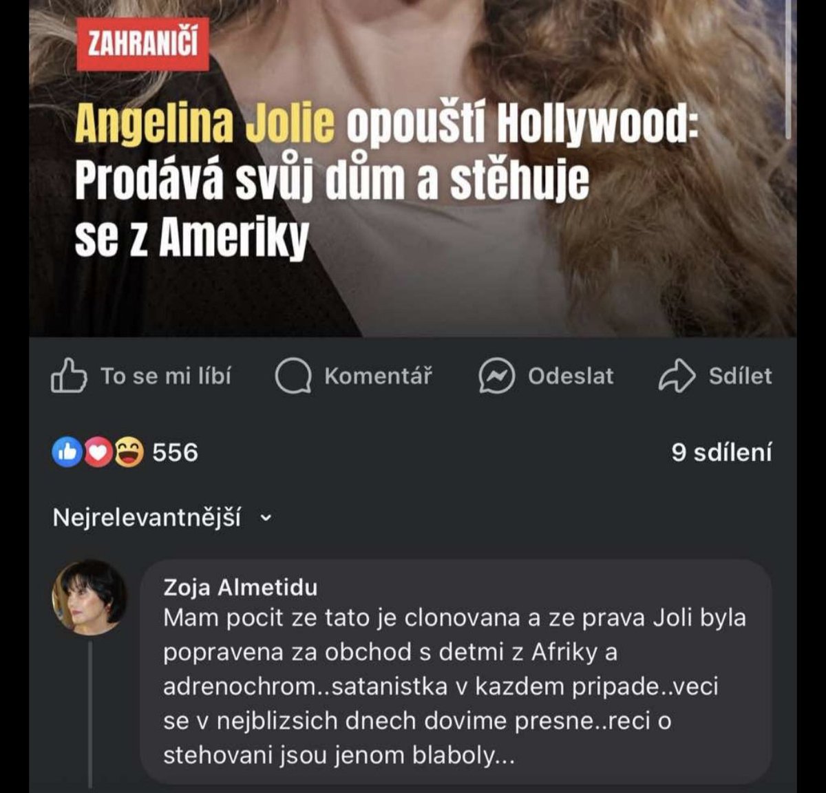 České domácnosti odhalují nová světová spiknutí, tentokrát v Hollywoodu.