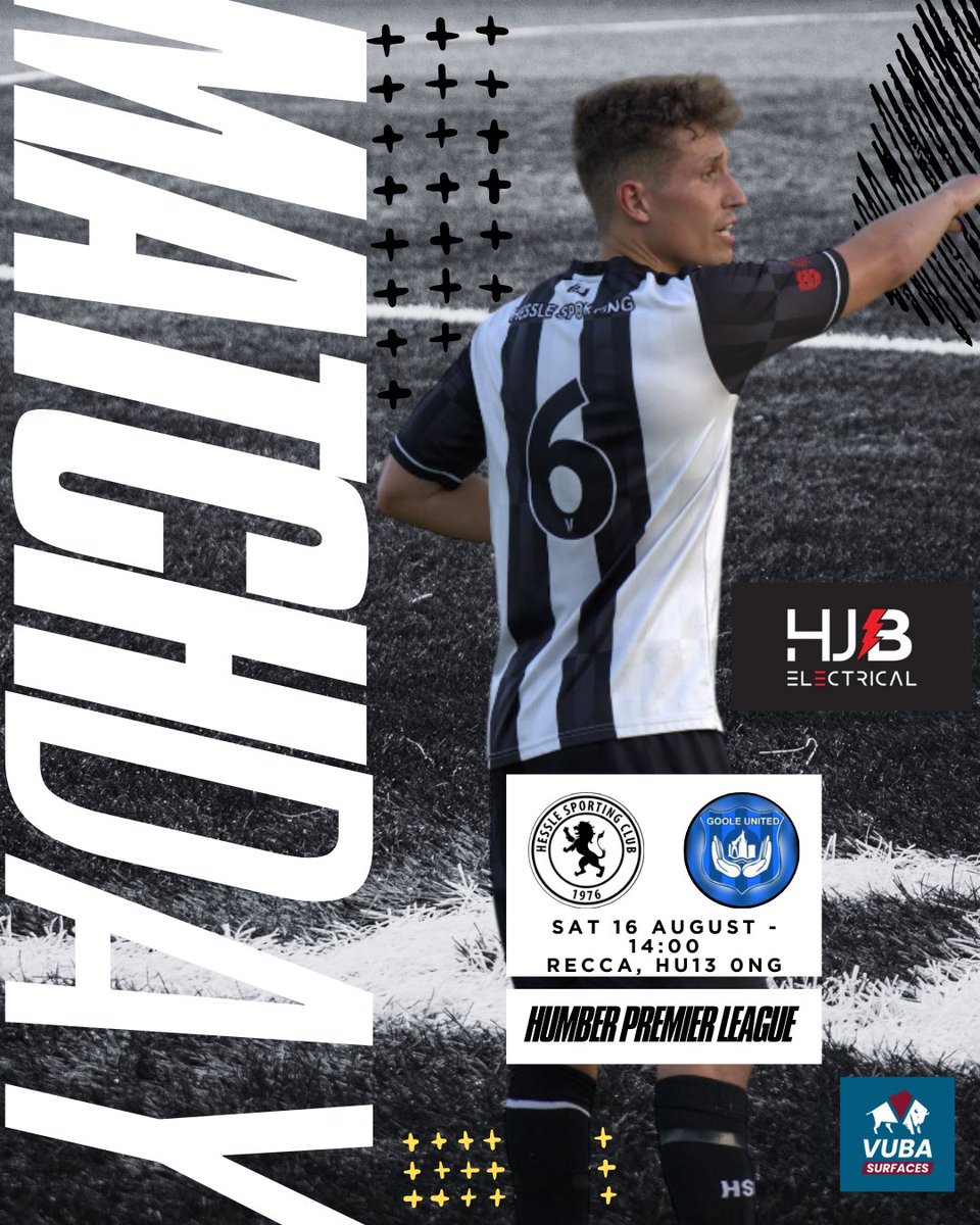 𝐋𝐚𝐝𝐢𝐞𝐬 𝐚𝐧𝐝 𝐆𝐞𝐧𝐭𝐥𝐞𝐦𝐚𝐧, 𝐢𝐭’𝐬 𝐦𝐚𝐭𝐜𝐡𝐝𝐚𝐲. 

The league kick starts today and it’s a home fixture against newly promoted Goole United. 

Get down to support the boys and the clubhouse is open from 12. 

Sponsor is Luke Owen - sponsored by HJB Electrical.