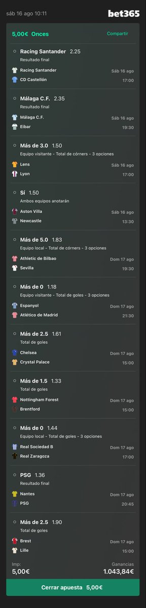 🤪 LA SOÑADORA 

Más picks que una lista de la compra de mi tía Paquita.

Partidos de hoy y mañana.

Si sale sorteo 150€ entre todos los que den ❤️ y RT a esta publicación.