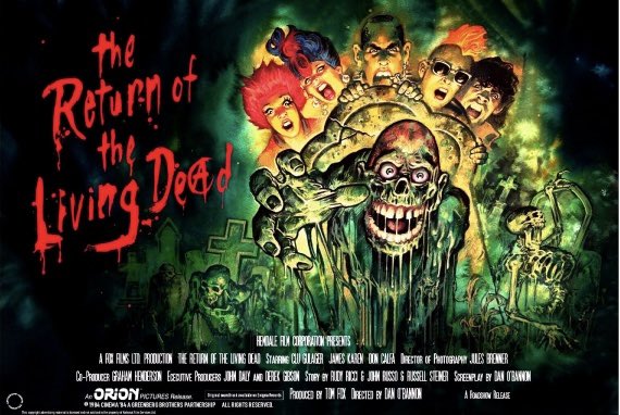 Happy 40th anniversary to the horror film #TheReturnOfTheLivingDead written and directed by Dan O’Bannon which was released #OTD 16/8/85.