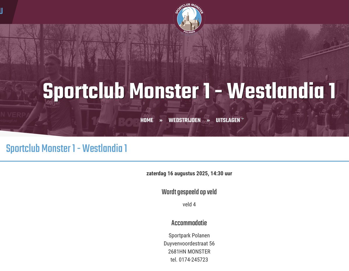 De PolanenBokaal vanmiddag. De bal gaat weer rollen.