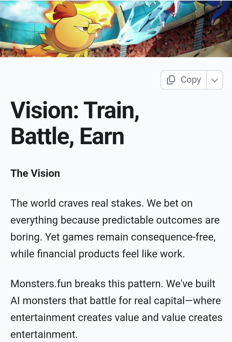 Gmabs Fam ✳️

Friends, the WP is available now in the Monsters Fun NFT holder lounge <a href="/monstersdotfun/">Monsters</a> 📜

This is a first version, the final version will be available a few days before the game's release. ⏱️

Holding and stacking an NFT gives you access to game information, beta