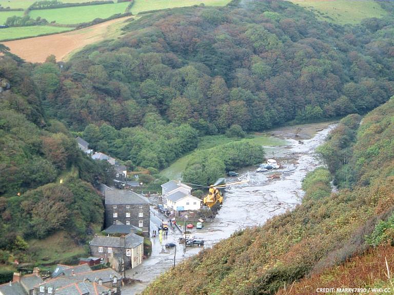 CornwallCouncil's tweet image. Today marks 21 years since the devastating floods that ravaged Boscastle.

Storms dropped over a month's worth of rain in hours, causing extensive damage.

Remarkably, no lives were lost on that day, though the impact on the community was profound and lasting.