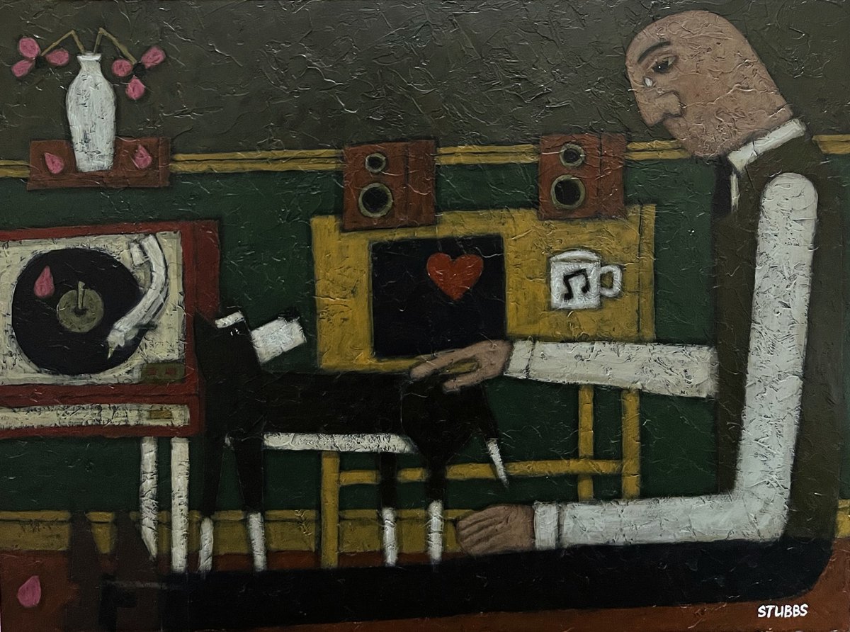 New painting:
'Certain Songs'
60 x 45cm

#naiveart