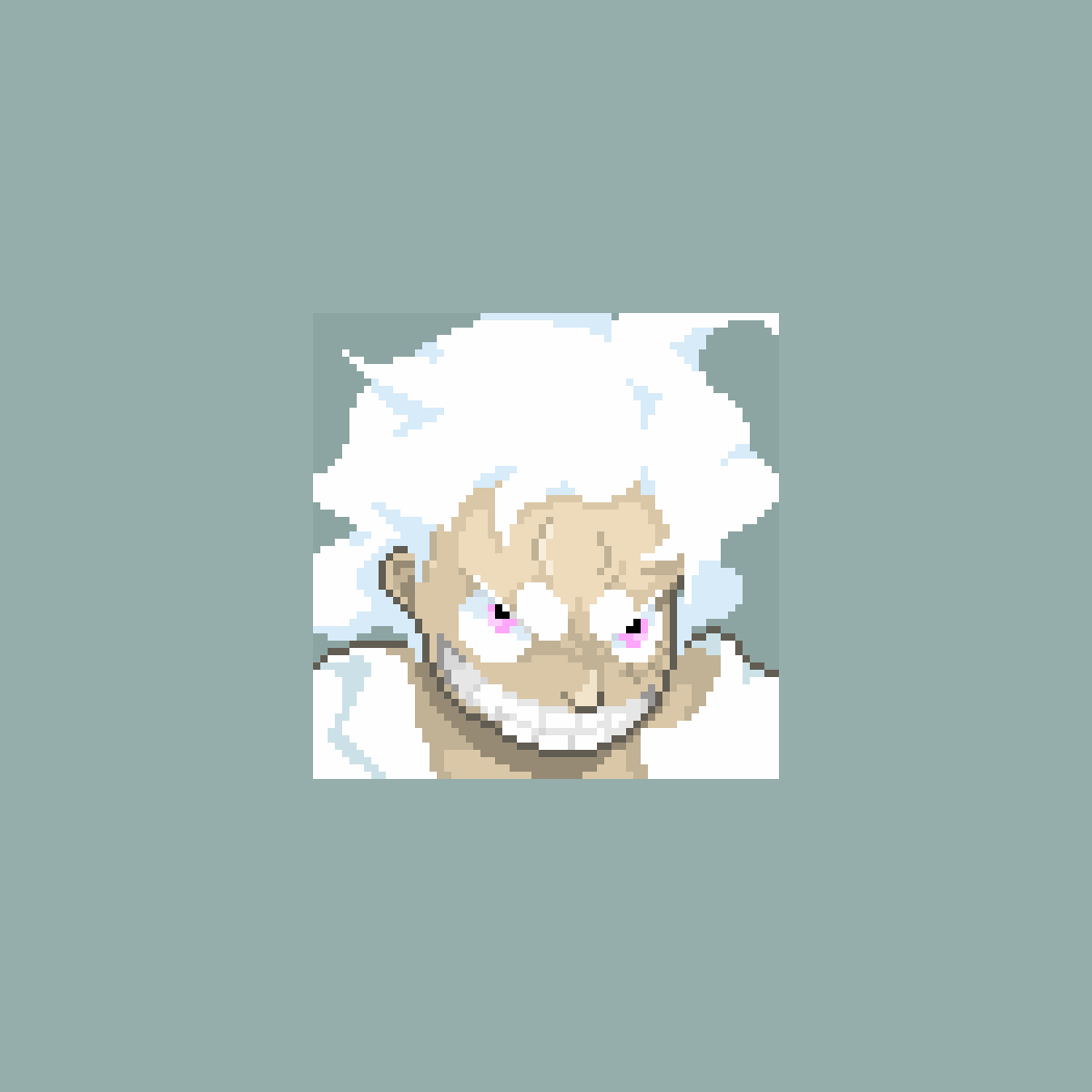 taking a break from game dev to draw this!!

i can feel a strange rhythm in my heart! t-the drums!!

#pixelart #ONEPIECE  #Luffy