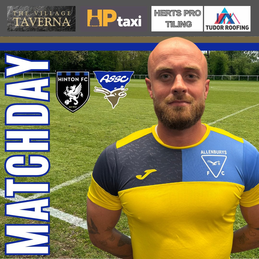 MATCHDAY

🆚 Hinton FC

🏆 Hertfordshire County Premier League

⏱️ 3.00pm

🏟️ The Football Pad, Barnet, EN5 2DN

💷 FREE