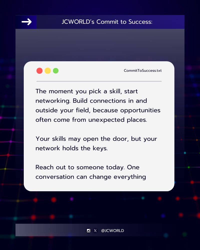 Your skills open the door, but your network holds the keys.