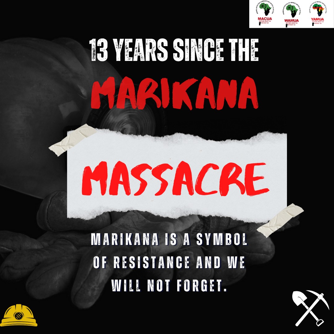 On 16 August 2012, 34 mineworkers were killed while striking for fair wages. Their sacrifice exposed injustice and sparked a movement for accountability. We remember them not just in grief, but in the ongoing fight for dignity and justice.
#Marikana #NeverForget