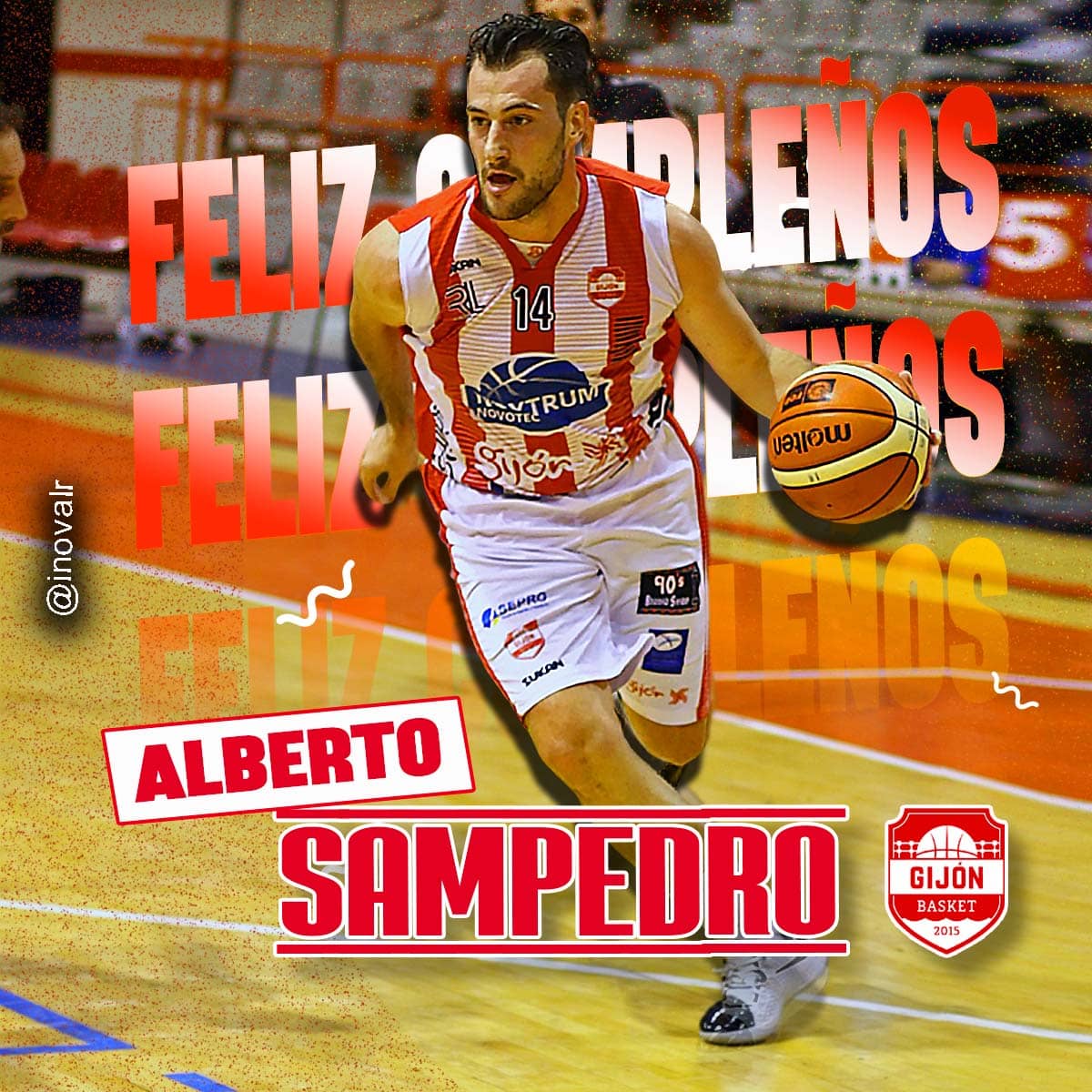 Iván N. R. (@inovalr) on Twitter photo Hoy cumple 34 años Alberto Sampedro <a href="/bertosampedro/">Alberto Sampedro🔻</a> 🎉
Jugador de <a href="/GijonBasket/">Gijón Basket</a> 🔴⚪️ en la temporada 2019-20 de liga #EBA donde promedió 1,2 ppp 1,5 app y 1,0 rpp
Felicidades Alberto 🎂 !!
<a href="/CPClarin/">CP Clarín</a> #ColegioEcole #CBCorpi <a href="/BasktNorteGijon/">Basket Norte Gijon</a> #CBLaCalzada Hoy cumple 34 años Alberto Sampedro <a href="/bertosampedro/">Alberto Sampedro🔻</a> 🎉
Jugador de <a href="/GijonBasket/">Gijón Basket</a> 🔴⚪️ en la temporada 2019-20 de liga #EBA donde promedió 1,2 ppp 1,5 app y 1,0 rpp
Felicidades Alberto 🎂 !!
<a href="/CPClarin/">CP Clarín</a> #ColegioEcole #CBCorpi <a href="/BasktNorteGijon/">Basket Norte Gijon</a> #CBLaCalzada