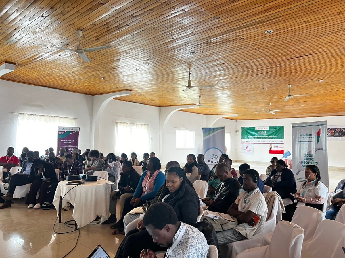 Fight Inequality Alliance-Zimbabwe (@fiazimbabwe) on Twitter photo 2025 SADC People's Summit organised by <a href="/SAPSN99/">Southern Africa People's Solidarity Network</a> currently ongoing is the thematic discussion group on #inequality in #SADC !
The call from Antsirabe is clear- <a href="/SADC_News/">SADC Secretariat</a> must collectively come up with policies that will address inequality, poverty & unemployment!
#MySADC 2025 SADC People's Summit organised by <a href="/SAPSN99/">Southern Africa People's Solidarity Network</a> currently ongoing is the thematic discussion group on #inequality in #SADC !
The call from Antsirabe is clear- <a href="/SADC_News/">SADC Secretariat</a> must collectively come up with policies that will address inequality, poverty & unemployment!
#MySADC