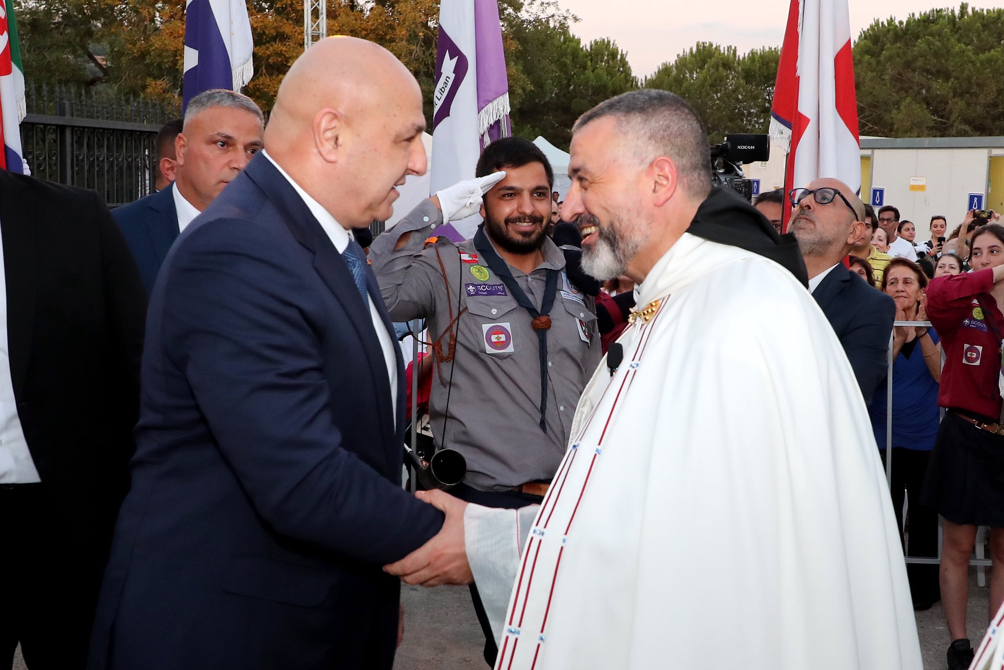 احتفال الرهبانية الأنطونية المارونية بمرور 325 سنة على تأسيسها بحضور عون (الرئاسة اللبنانية). 