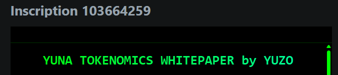 Official Yuna Tokenomics Whitepaper

Enter if you dare 
→ ordinals.com/inscription/fc…