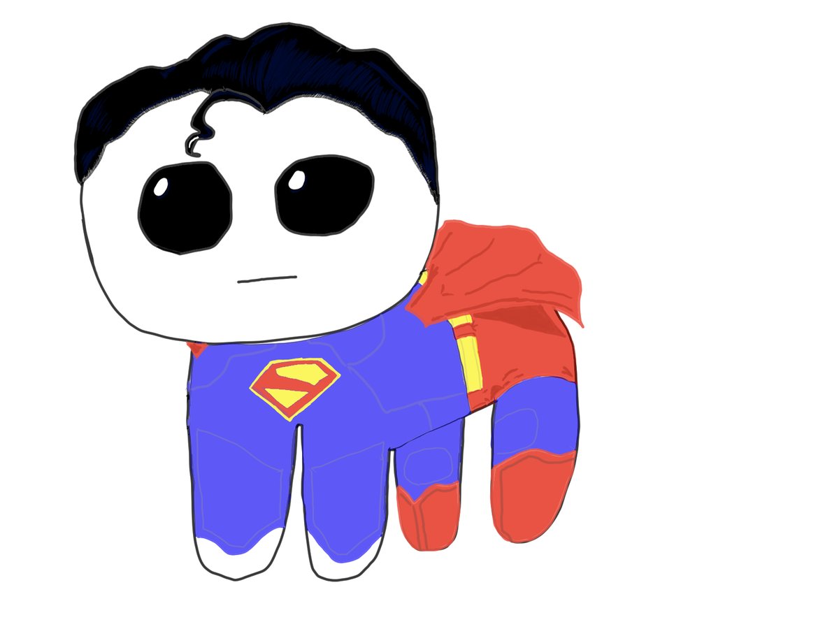 Zzzoup03's tweet photo. I drew this cause I'm my friend groups token creature and love #Superman https://t.co/z73F9DL2xq