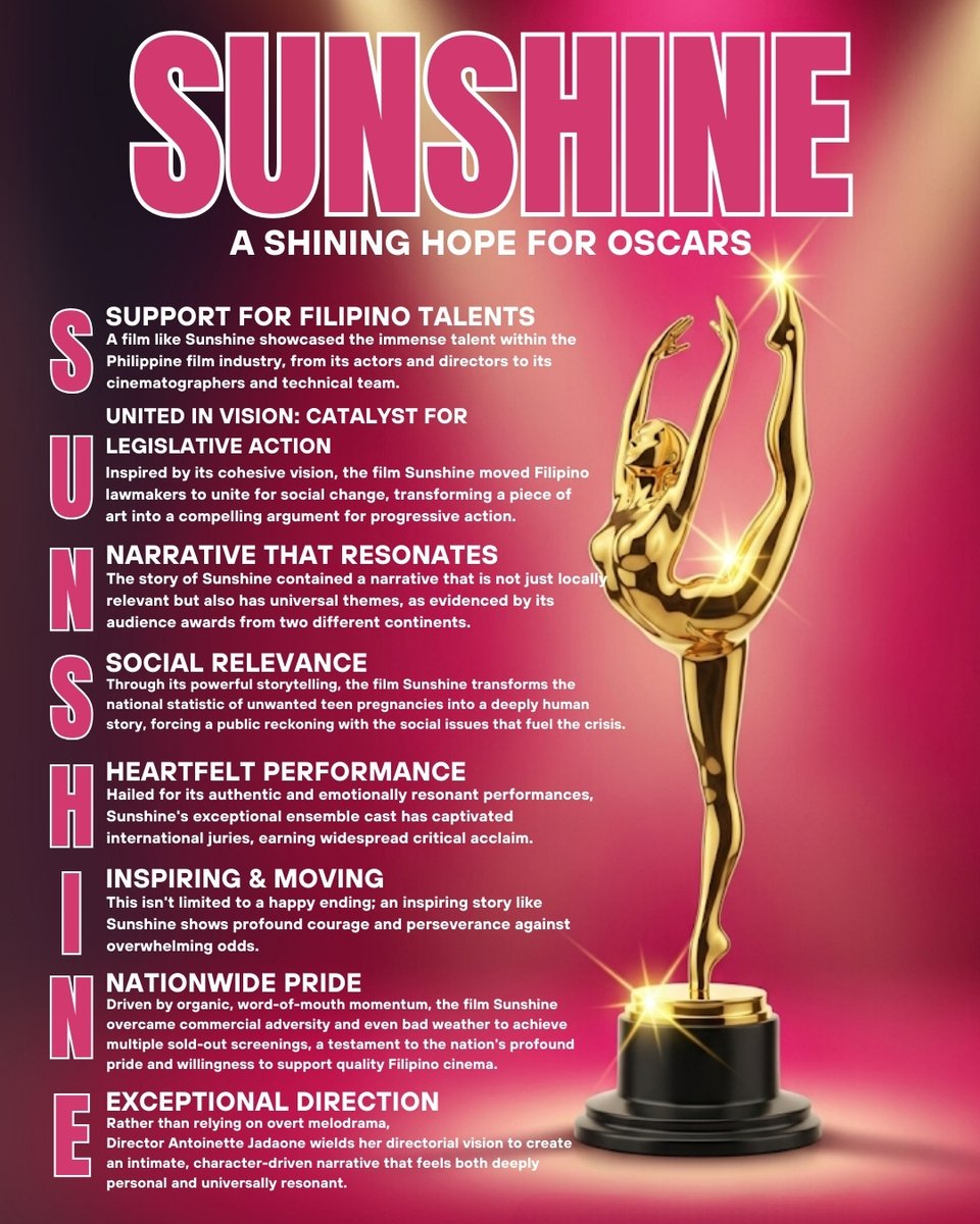 MariiishIsFine's tweet photo. Indeed, it's a catalyst for legislative action!
I'm optimistic that from a piece of art, Sunshine will spark a call for progressive actions.

SUNSHINE FOR OSCARS

#SunshineMovie https://t.co/Kr7PQQXCRf