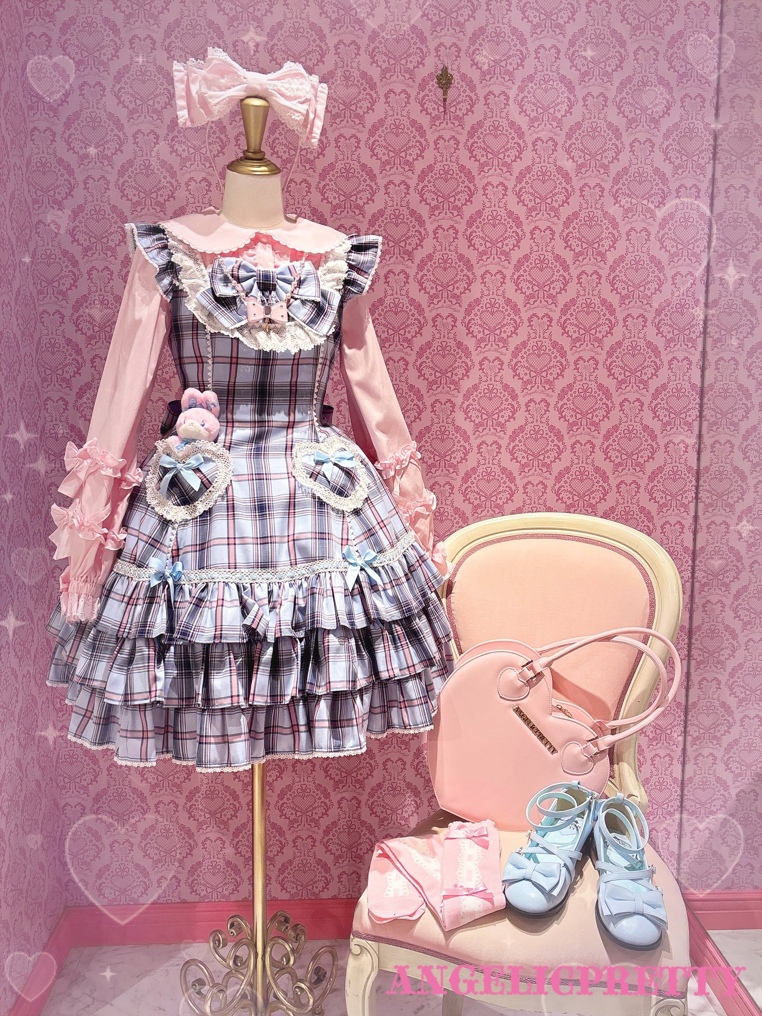 angelic pretty♡ジャンパースカート♡ピンク♡タグ付き angelic pretty cute heart ジャンパースカート ピンク - メルカリ