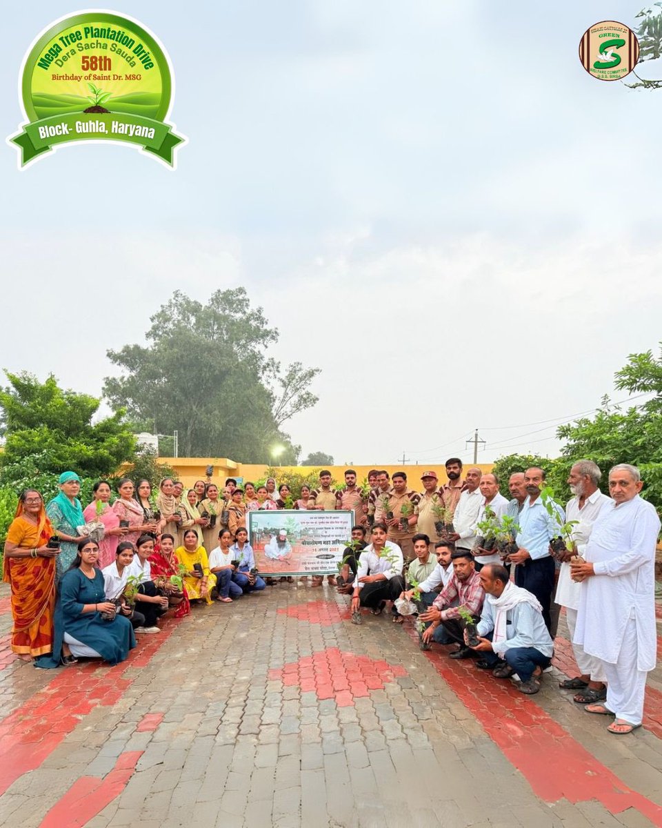 GreenSwelfares's tweet photo. It was truly the rise of green revolution, where volunteers from all backgrounds, religions, localities and economical classes gathered together, and planted trees, marking the most pious and auspicious 58th MSG Bhandara.
Indeed, united in faith, devotion and love for nature. https://t.co/oQWCph6MHb