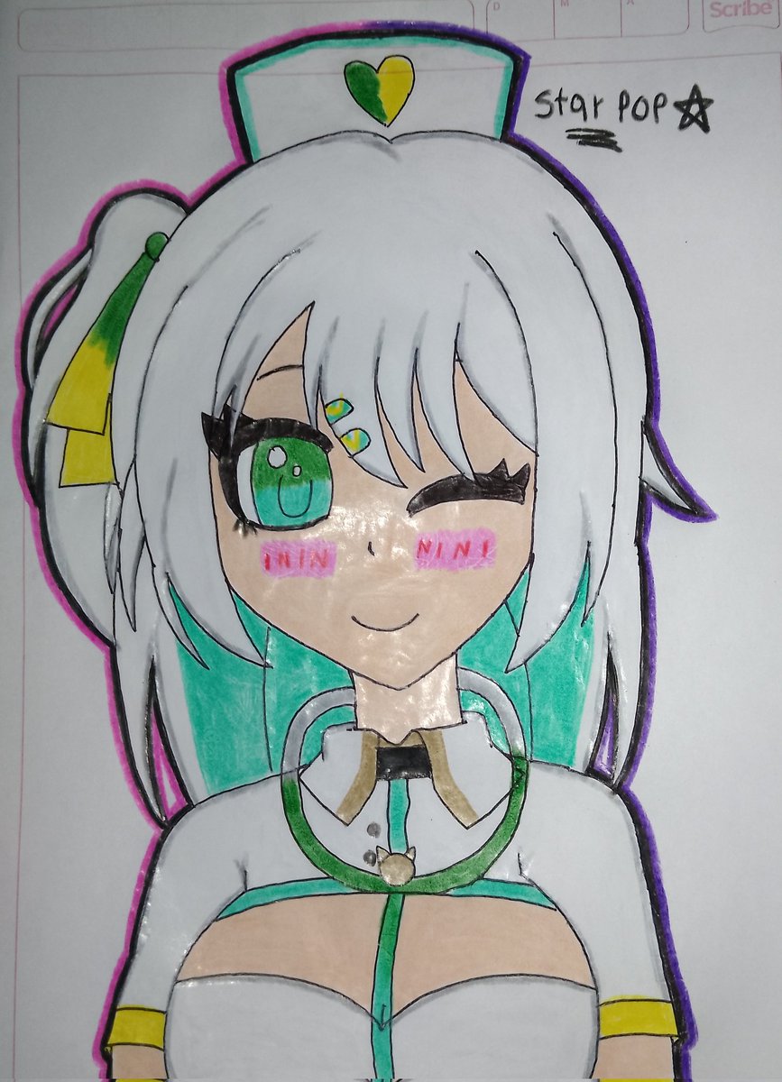 #ミウアート #HizukiMiu 
La doctora Miu hizuki 💊🩺🚑💚

Espero que les guste mucho este dibujo especial 🎨🖌️🇲🇽🇯🇵🩷😊💋
Para: <a href="/HizukiMiu/">ヒヅキミウ▽HizukiMiu</a>