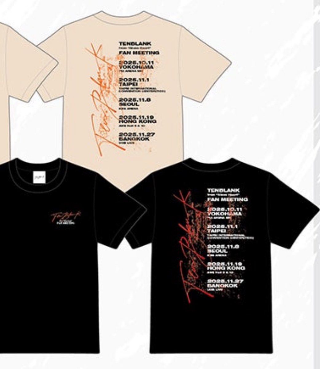 Tシャツのバックプリントを見るとまずは 横浜:10月11日 日本からアジア