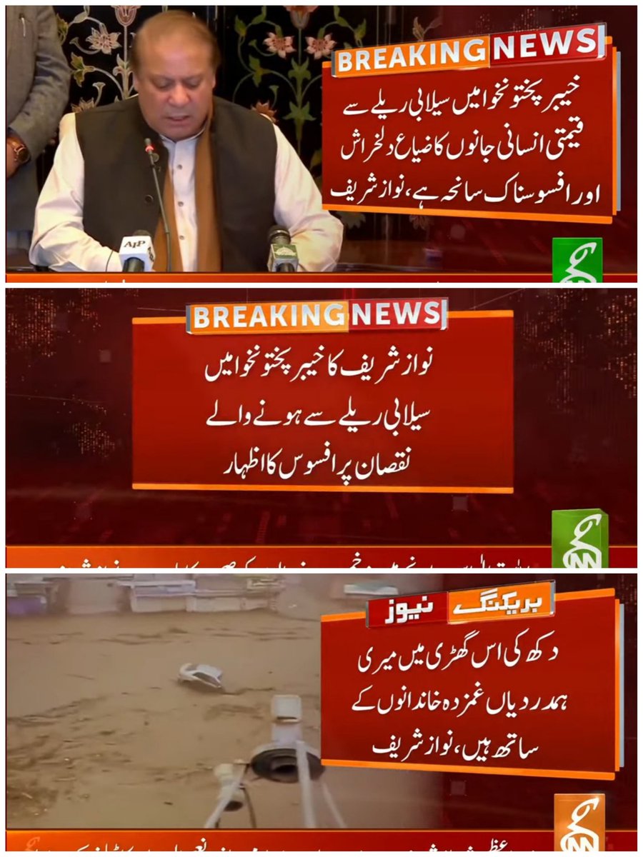 خیبرپختونخوا میں سیلابی ریلے سے قیمتی جانوں کا ضیاع دلخراش اور افسوسناک سانحہ ہے، میاں نوازشریف