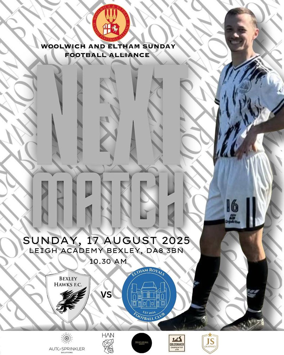 Eltham Royals FC (@elthamroyals24) on Twitter photo Our toughest friendly so far is up on us. We take on <a href="/BexleyHawksFC/">Bexley Hawks F.C.</a> away, an established team two divisions above us. A good test for the lads. COME ON YOU ROYALS⚫️⚪️ <a href="/WESFA_Football/">W.E.S.F.A.</a> <a href="/SELKXIFC/">SELK XI FC</a> Our toughest friendly so far is up on us. We take on <a href="/BexleyHawksFC/">Bexley Hawks F.C.</a> away, an established team two divisions above us. A good test for the lads. COME ON YOU ROYALS⚫️⚪️ <a href="/WESFA_Football/">W.E.S.F.A.</a> <a href="/SELKXIFC/">SELK XI FC</a>