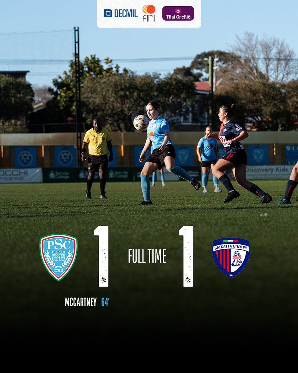We share the points with Balcatta after a 1-1 draw at Dorrien Gardens