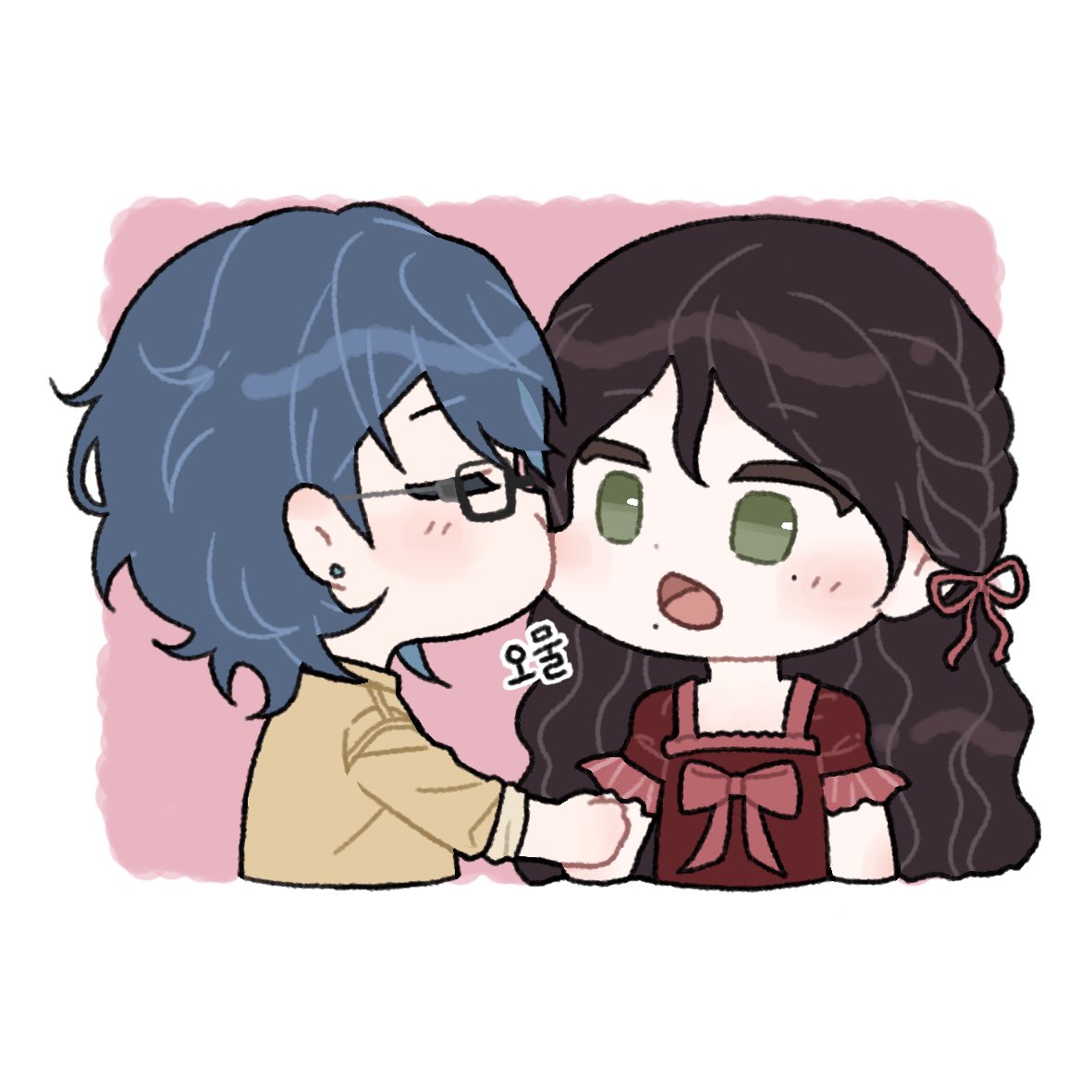 tendermagic_'s tweet image. 🎀: mugi-kun, today is our 300 d-
📚: *chomp*
🎀: eh?!

 ⊹₊ ❤︎ Happy 300 days! ❤︎₊ ⊹

🎨: shujonmatS2
#enstarsyume #tendermagic