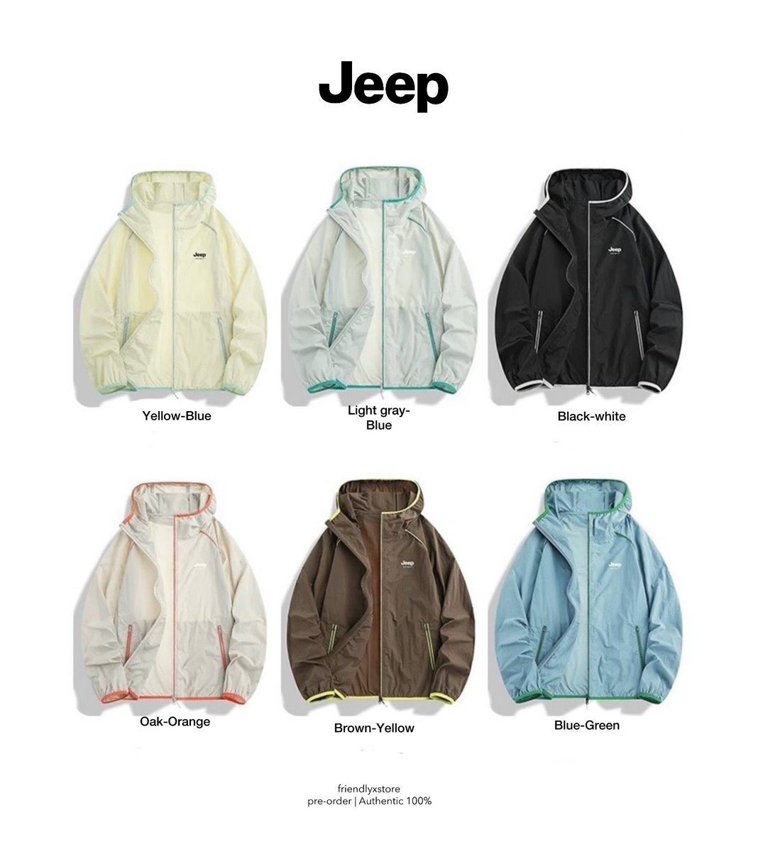 friendlyxstore's tweet image. (EVENT) แจก Jeep เสื้อป้องกัน UV 
2 รุ่นนี้ให้กับ follower ทางร้าน
🎟️กติกา RT+เมนชั่นสีที่ชอบ 1 สี 
🎟️ประกาศผลวันที่ 31/8 นี้นะคับ