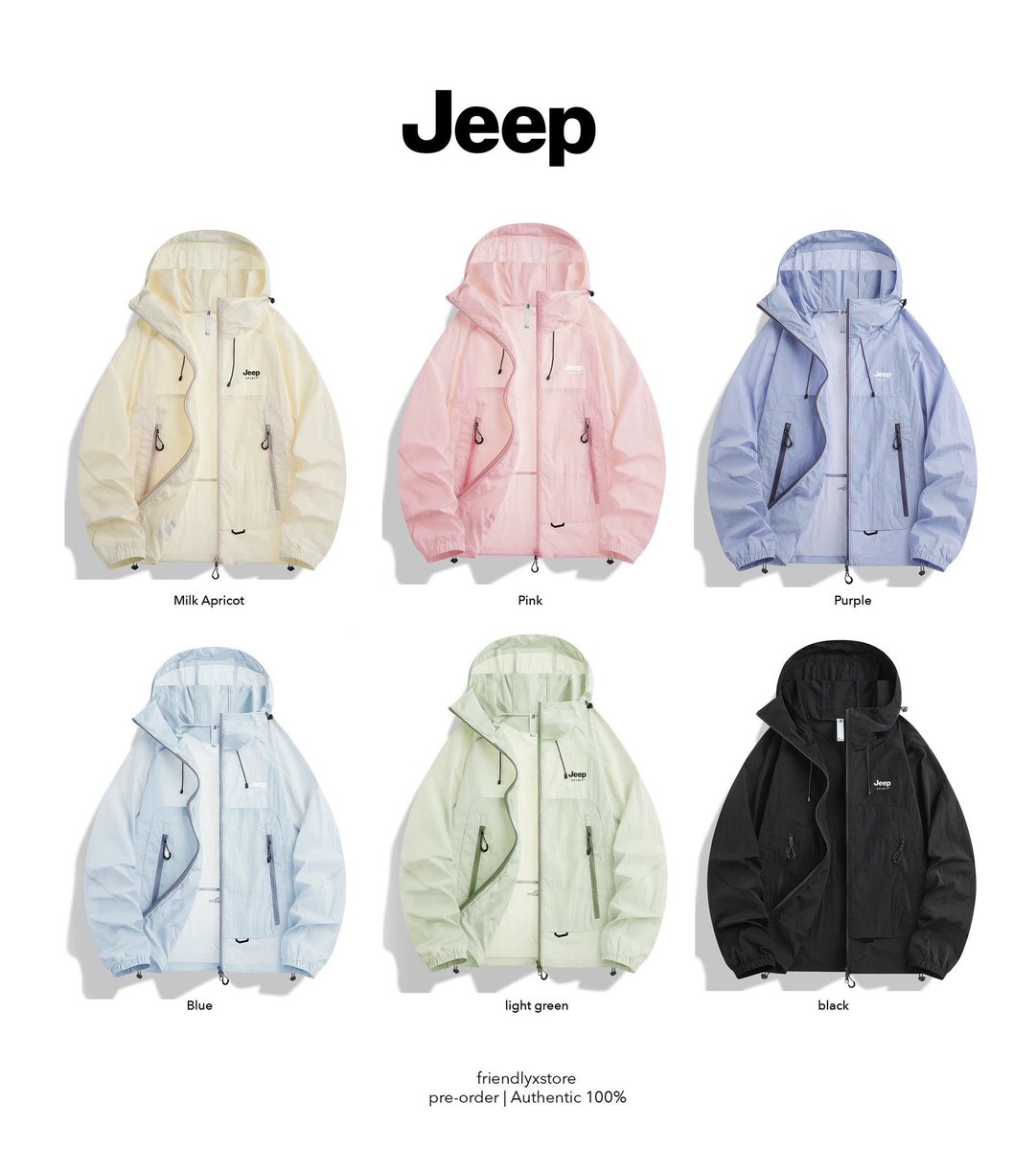 friendlyxstore's tweet image. (EVENT) แจก Jeep เสื้อป้องกัน UV 
2 รุ่นนี้ให้กับ follower ทางร้าน
🎟️กติกา RT+เมนชั่นสีที่ชอบ 1 สี 
🎟️ประกาศผลวันที่ 31/8 นี้นะคับ