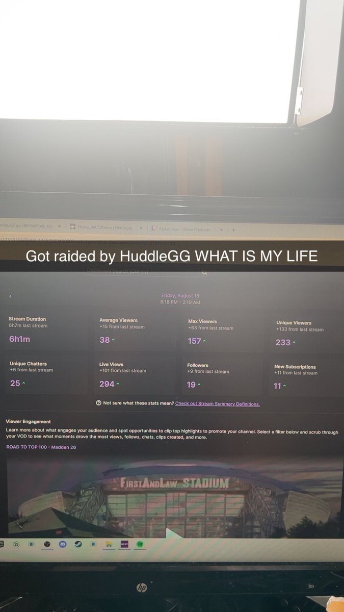 Got RAIDED by <a href="/HuddleGG/">Huddle.gg</a> tonight boys WHAT IS MY LIFE

I’ve been using MutGG since I was 17 bro legit such a cool experience for me, can’t believe that actually happened..

Love you boys I’m so full of gratitude for things like this happening so early on in my madden journey 🙏🏼