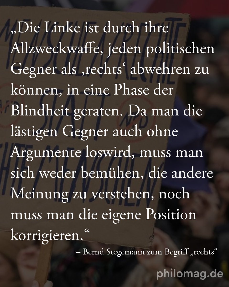 Ist die Bezeichnung „rechts“ im politischen Raum zu einer Allzweckwaffe der Linken mutiert? Bernd Stegemann ist überzeugt, dass man sich einer strategischen Unschärfe bedient, um unliebsame Positionen mit dem Urteil „rechts“ aus dem Diskurs zu verbannen. bit.ly/4mmFgk0
