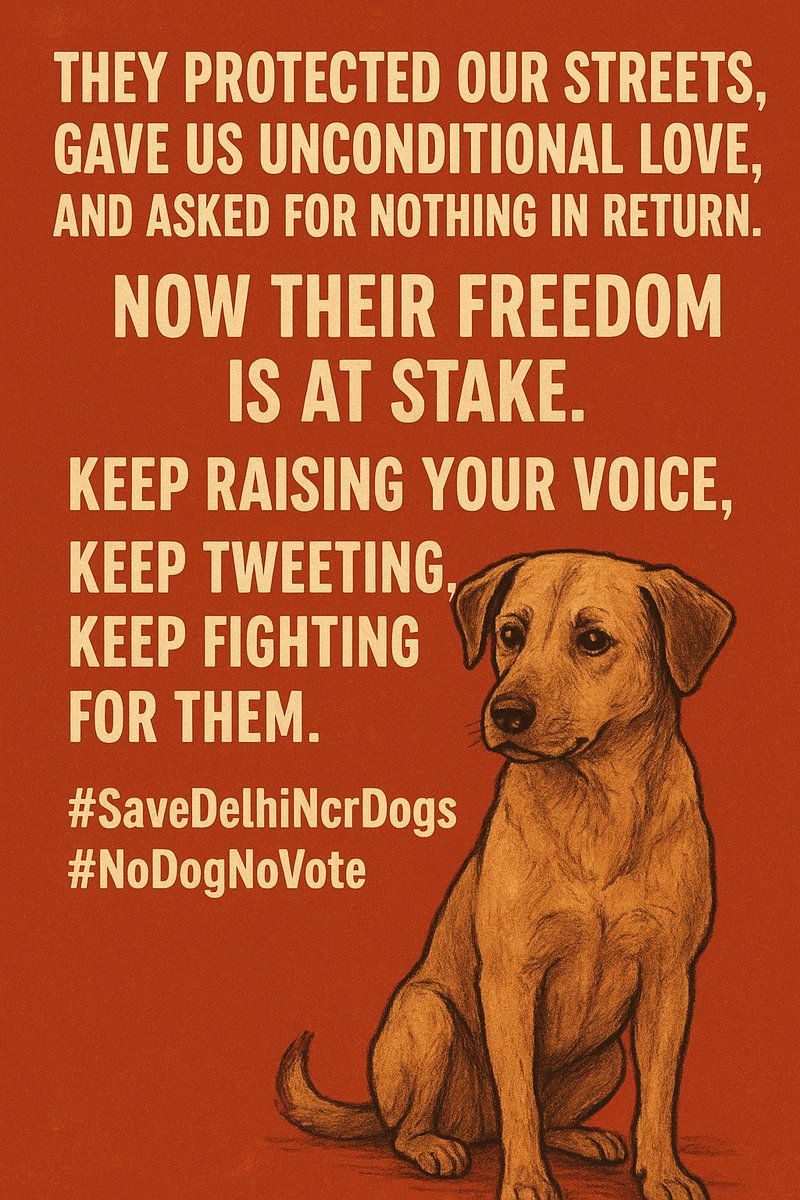 Rachita Vishwakarma (@rachitav22) on Twitter photo <a href="/narendramodi/">Narendra Modi</a> ji Street dogs are not a problem, they are part of our community. Taking them away is not the solution โ compassion and coexistence is.
Raise your voice before itโs too late. โ
#SaveDelhiNcrDogs #NoDogNoVote <a href="/narendramodi/">Narendra Modi</a> ji Street dogs are not a problem, they are part of our community. Taking them away is not the solution โ compassion and coexistence is.
Raise your voice before itโs too late. โ
#SaveDelhiNcrDogs #NoDogNoVote