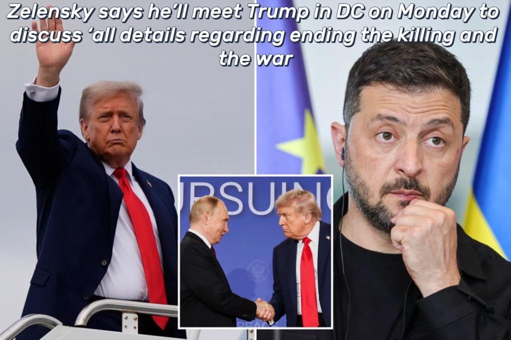 JUST IN:📮

Zelensky says he’ll meet Trump in DC on Monday to discuss ‘all details regarding ending the killing and the war!!!
@bigwizexpress
#creatorsearchinsights