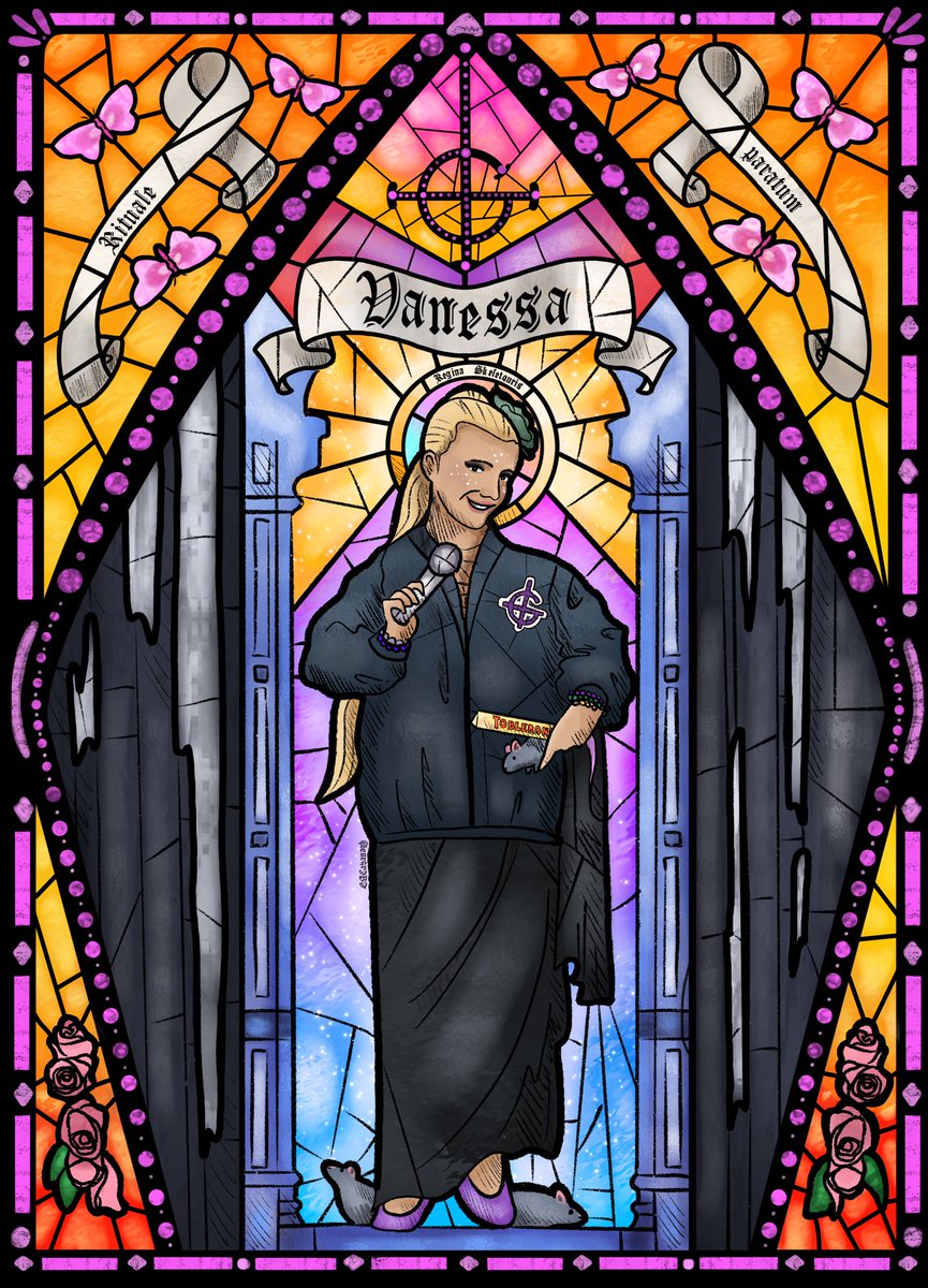 This piece is my way of saying thank you to the queen of the Ghoulbangers Ball, for sharing stories, snippets, and joy for @thebandghost fans everywhere. 💜✨

Artwork (c) EACavanagh

#thebandghost #messagefromtheclergy #vanessawarwick #ghoulbangersball #ghoulbangers #digitalart