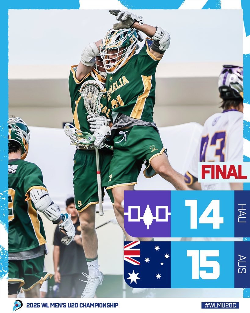 Dramatic OT winner see Aussies edge Haudenosaunee in an instant World Lacrosse classic 🇦🇺😱

#WLMU20C x #Jeju2025