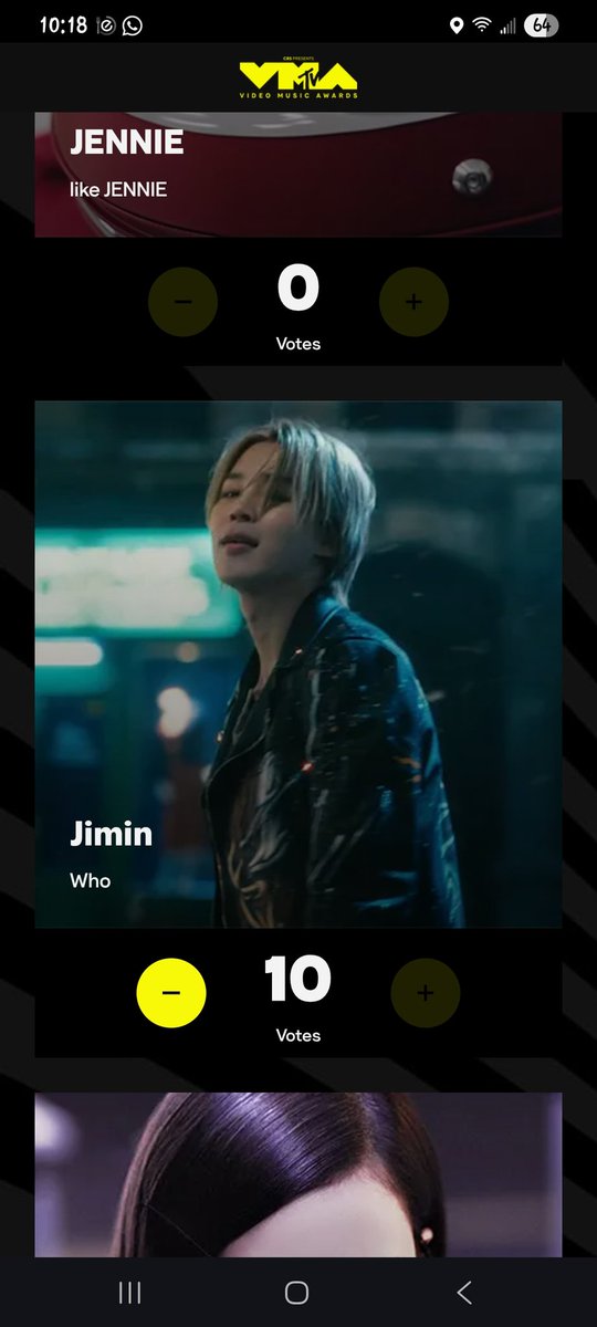 mtv.com/event/vma/vote…

Today's votes 🗳 dropped! Vote with all accounts you have 📌 

Let's do this for Jimin!
