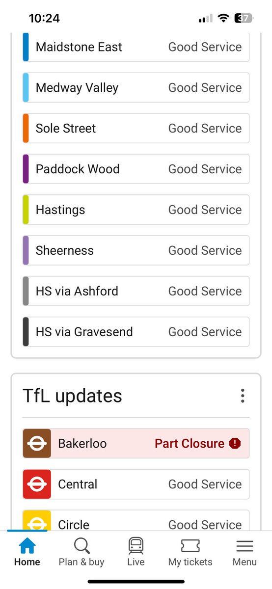 topcatwm's tweet image. Meanwhile ⁦@Se_Railway⁩ you show no problems on the Hastings line. Pathetic