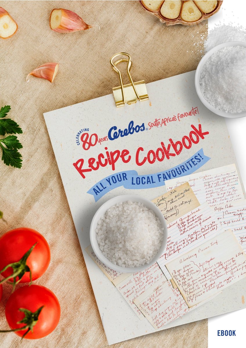 Cerebos_SA's tweet image. Your favourite recipes now available on the Cerebos website. Visit cerebos.co.za to download! 💙

#GenerationsOfGoodness #CerebosTurns80 #SeeHowItRuns