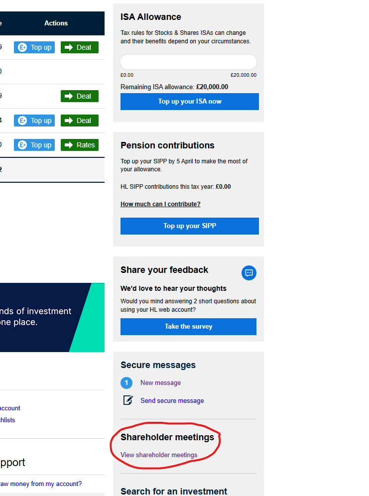 The Reluctant Investor πΊπ¦ (@thereluctantin2) on Twitter photo I've never visited this link before, having always had an message from <a href="/HLInvest/">Hargreaves Lansdown</a> and a corporate action icon so voting against the #GSF proposals was via a new method for me. I've never visited this link before, having always had an message from <a href="/HLInvest/">Hargreaves Lansdown</a> and a corporate action icon so voting against the #GSF proposals was via a new method for me.