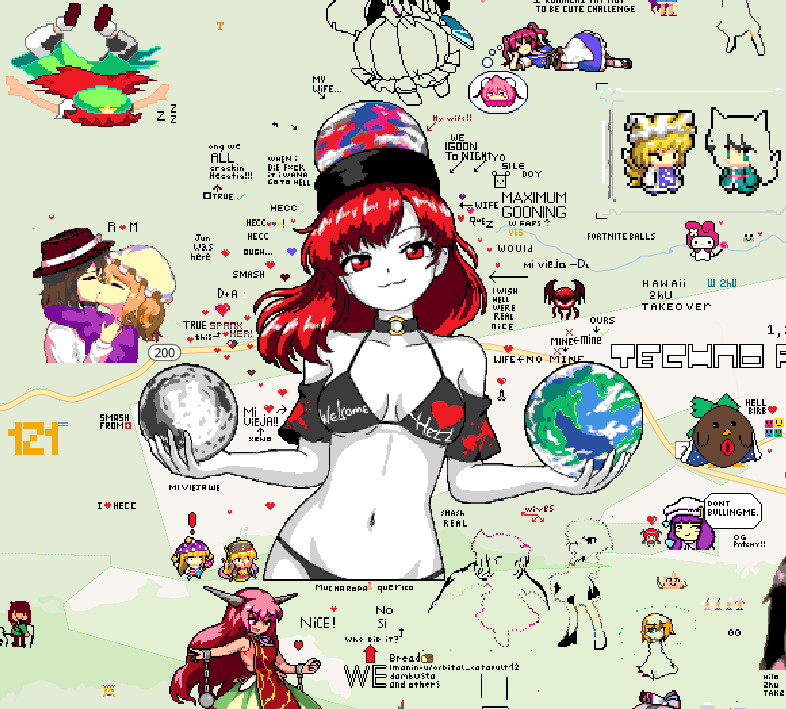 wplace旅行していたら唐突に水着のヘカーティア・ラピスラズリがでてき