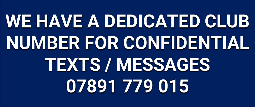 💙🔵 Let's make sure that our home, Brunton Park, is a welcoming place for all.

Please respect other fans by using the seat you have been allocated.

If you see or hear any kind of discriminatory behaviour, report it to a steward, a member of staff, or via the number below.