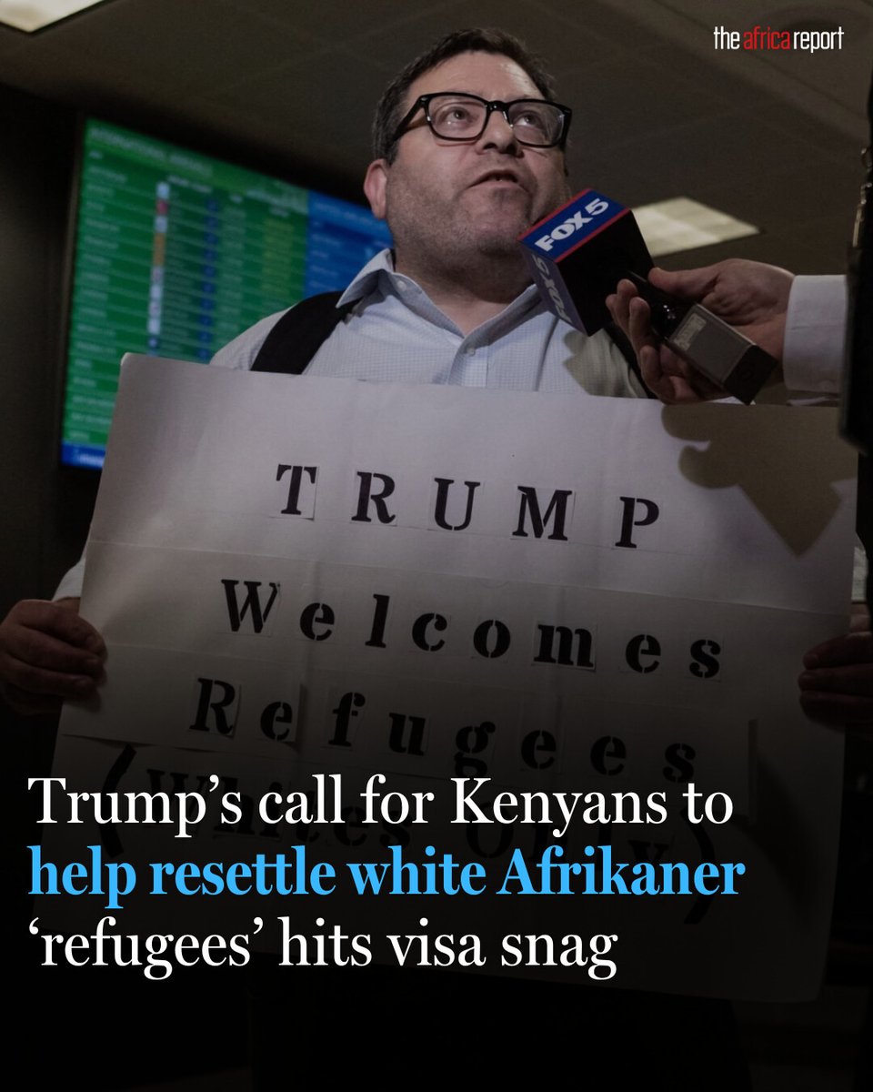The Africa Report (@theafricareport) on Twitter photo The South African government has rejected the visa applications of more than 30 Kenyan immigration workers contracted by the United States government to process Afrikaner “refugees” for resettlement in the US.
➡️ l.theafricareport.com/BZ6
<a href="/carienduplessis/">carien du plessis</a> reports. The South African government has rejected the visa applications of more than 30 Kenyan immigration workers contracted by the United States government to process Afrikaner “refugees” for resettlement in the US.
➡️ l.theafricareport.com/BZ6
<a href="/carienduplessis/">carien du plessis</a> reports.