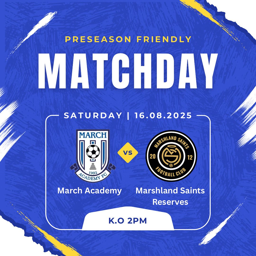 March Academy (@academymarch) on Twitter photo Today, we face <a href="/MarshlandRes/">Marshland Saints Reserves</a> in what will be another good test for us. After our game on Tuesday was cancelled, weโve had some extra time to recover from our win last weekend where we worked really hard as a team. Hopefully, itโll be more of the same today!
Come on Academy! ๐ Today, we face <a href="/MarshlandRes/">Marshland Saints Reserves</a> in what will be another good test for us. After our game on Tuesday was cancelled, weโve had some extra time to recover from our win last weekend where we worked really hard as a team. Hopefully, itโll be more of the same today!
Come on Academy! ๐
