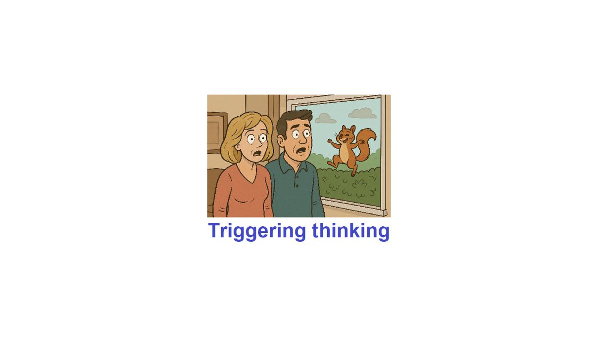 A squirrel dancing on the hedge outside your living room window might make you think.

Just as physical exercise has to start with a plan or programme so thinking cannot always be left to random ideas that flit into your head. 

Read on: terrificmentors.com/triggering-thi…