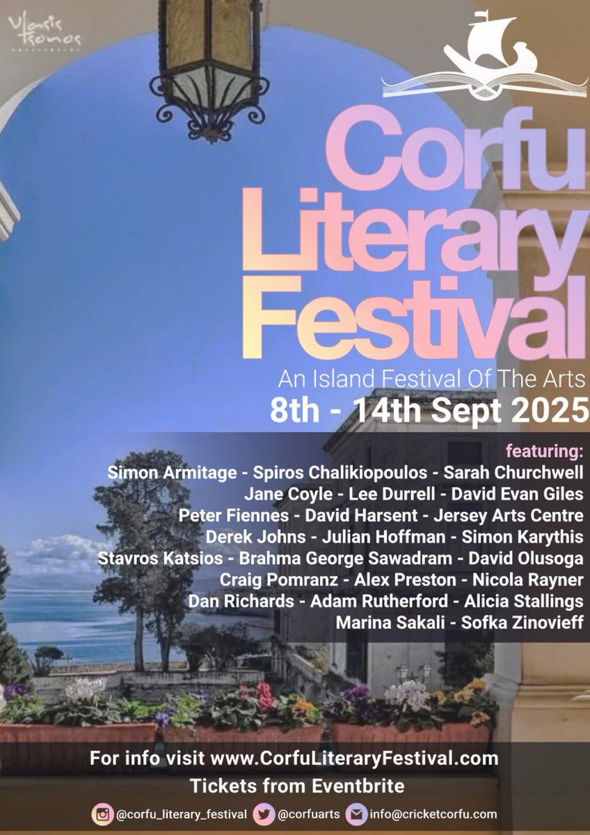 Alex Preston (@ahmpreston) on Twitter photo Just an amazing line up for the 8th <a href="/CorfuArts/">Corfu Literary Festival 💙</a>. From somewhat chaotic, haphazard beginnings, we’ve built something extraordinary. Come and meet, listen, eat and drink in some of the loveliest venues in the world. Just an amazing line up for the 8th <a href="/CorfuArts/">Corfu Literary Festival 💙</a>. From somewhat chaotic, haphazard beginnings, we’ve built something extraordinary. Come and meet, listen, eat and drink in some of the loveliest venues in the world.