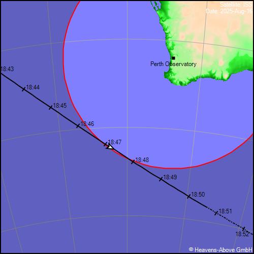 Perth Observatory (@perthobs) on Twitter photo #Perth #WA The <a href="/Space_Station/">International Space Station</a> will fly over tonight at 6:46 pm
#spotthestation #perthnews #wanews #communitynews #westernaustralia #perthevents #perthlife #perthtodo #perthhappenings #Perth #WA The <a href="/Space_Station/">International Space Station</a> will fly over tonight at 6:46 pm
#spotthestation #perthnews #wanews #communitynews #westernaustralia #perthevents #perthlife #perthtodo #perthhappenings