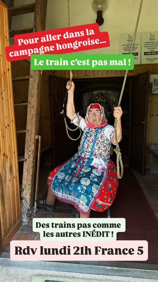 Nicolas_Boero's tweet photo. Pour aller au cœur de la campagne hongroise, le train c’est pas mal !
Rdv lundi soir sur France 5 pour un épisode inédit !
#DesTrainsPasCommeLesAutres
#dtpcla https://t.co/7BMmeEXDBC