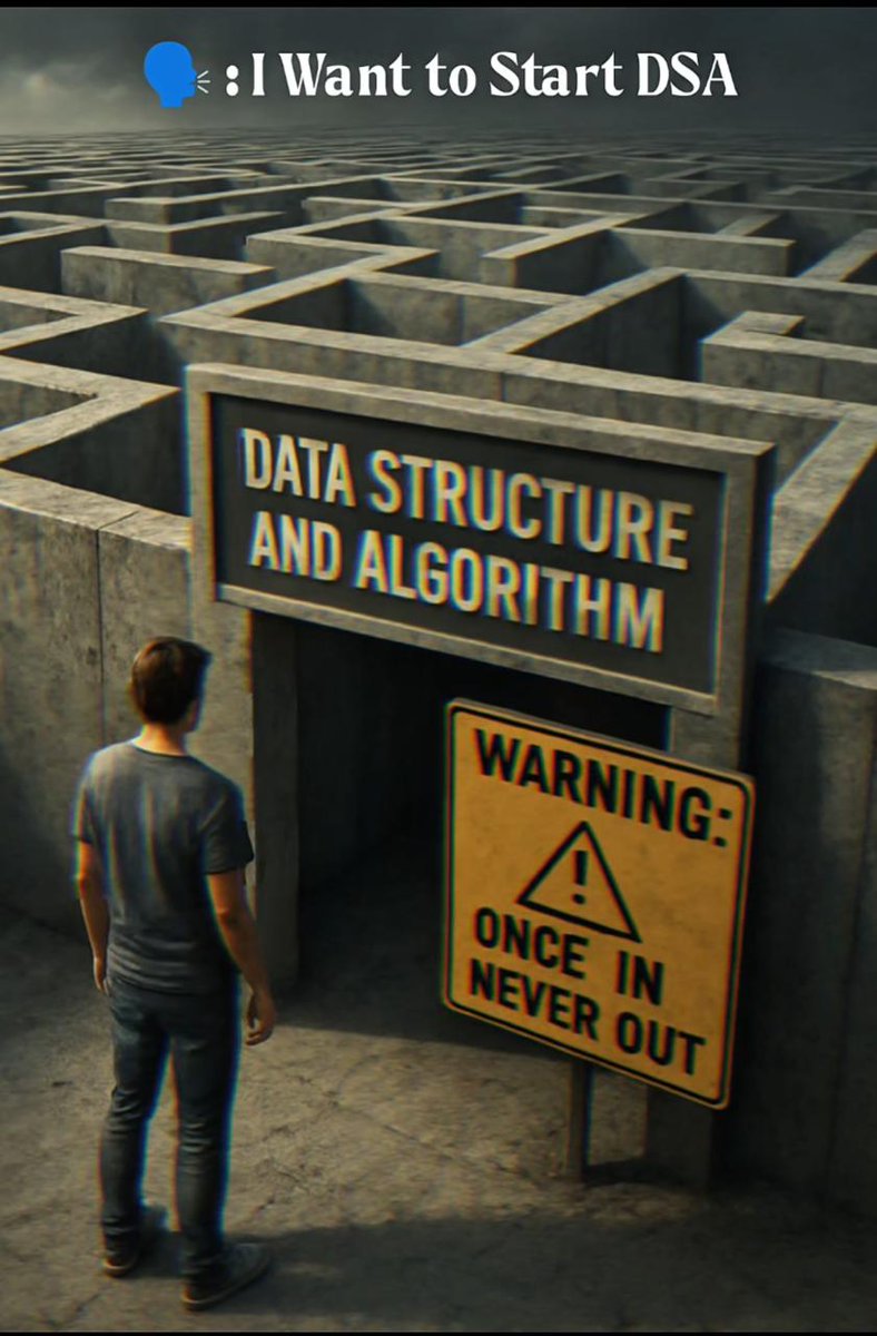Tabish_khan090's tweet image. 👉 “Once you enter DSA… there’s no way back&quot;🤯

#DSA #100DaysOfCode #LeetCodeGrind
