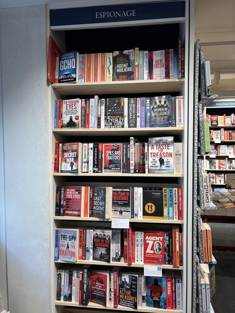 Covert Intel and Operations (@covert_intel) on Twitter photo Well done <a href="/BlackwellEdin/">Blackwell's Edinburgh</a> Excellent espionage book section. Just a selection of the #espionage, national security and covert action books available 👏👏 Well done <a href="/BlackwellEdin/">Blackwell's Edinburgh</a> Excellent espionage book section. Just a selection of the #espionage, national security and covert action books available 👏👏